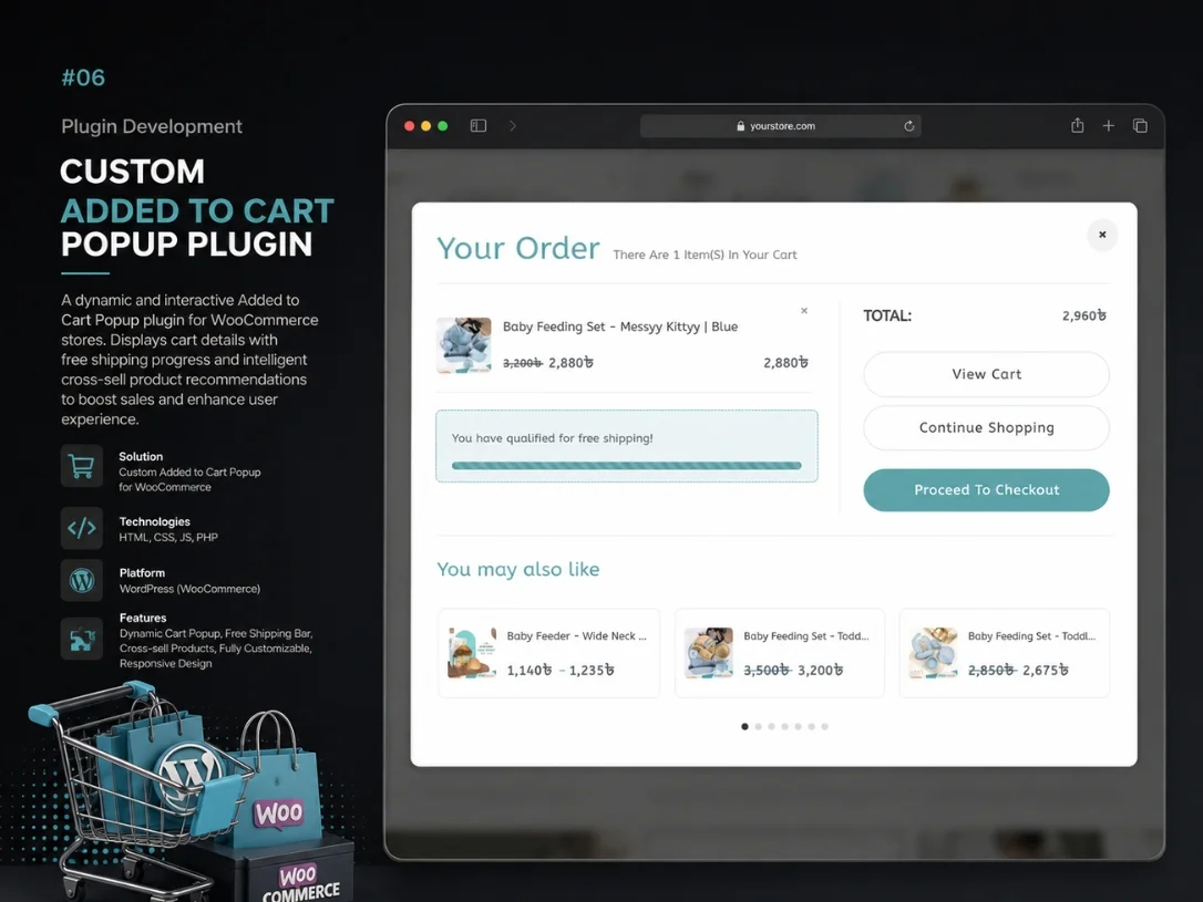 WooCommerce Added to Cart Popup Interface